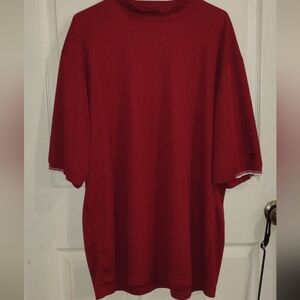 Edge Men's Turtleneck Sweater in Rich Red